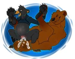 american_black_bear andromorph anthro balls bear big_balls big_clitoris black_bear bodily_fluids bottomless clitoris clothed clothing cum cum_inside cuntboy duo genital_fluids genitals hoodie huge_balls hyper hyper_balls hyper_genitalia inflation intersex intersex/male licking_paws male mammal nafeon paws pussy size_difference topwear ursine yamatopawa