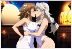 2females 2women ai_generated daughter-in-law grayfia_lucifuge high_school_dxd in-lawcest lesbian_couple lesbian_kiss lesbian_sex mother-in-law mother-in-law_and_daughter-in-law venelana_gremory yuri