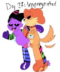 2boys anthro anthro_on_anthro anthro_only canine catnap catnap_(poppy_playtime) critters_(poppy_playtime) dogday dogday_(poppy_playtime) doggy domestic_cat domestic_dog eli_744_(artists) feline furry_only male male/male male_only mpreg no_humans orange_fur orange_skin poppy_playtime poppy_playtime_(chapter_3) purple_fur purple_skin sex smiling_critters tagme