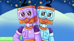 2boys anthro cbeebies focus jazzzeh51 male male_only mask masked masked_femboy masked_only mischievous mischievous_smile numberblocks twins