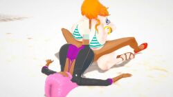 3d animated blowjob censored dark-skinned_female dark_skin female futanari koikatsu miss_diantha nami nami_(one_piece) one_piece poorly_censored tagme thingorthree titjob video