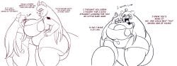 2girls big_ass big_breasts breasts bubble_butt chubby cleavage crying dewwydarts dewwydartz female furry huge_ass huge_breasts lyndis_(dewwydartz) rino_sato tagme thick_thighs wholesome wide_hips