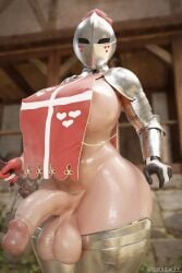 1girls 3d alternate_version_available armor armour balls big_breasts futa_only futanari guidugalle helmet huge_breasts kardia_of_rhodes knight light-skinned_female masked musk musk_clouds sweaty sweaty_balls sweaty_body thick_thighs voluptuous