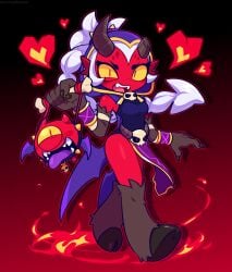 brawl_stars demon demon_girl demon_horns demon_willow_(brawl_stars) demon_woman sfw white_hair willow_(brawl_stars) yellow_eyes