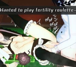 1boy 1girls 3d bookie celestia_ludenberg cross_section danganronpa danganronpa:_trigger_happy_havoc danganronpa_v3 english_text impregnation koikatsu ouma_kokichi partially_clothed partially_clothed_female partially_clothed_male roulette_table sex snapchat straight straight_sex vaginal_penetration vaginal_sex