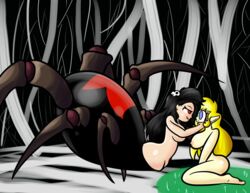 ass black_widow_spider blonde_hair breasts female femdom hair jack male spider spider_girl