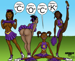 ass big_ass cheerleaders dark-skinned_female dark_skin female karmagik