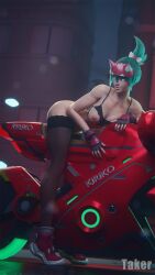 1girls 2025 3d alternate_eye_color alternate_version_available areolae ass bike bra bra_strap breasts cupless_bra eyeliner face_markings female female_only fingerless_gloves full_body garage garter_straps gloves green_eyes hair_ribbon headband high_top_sneakers high_tops horned_headwear image_set indoors kiriko_(overwatch) kiriko_kamori lace-trimmed_thighhighs leaning_forward licking_lips lingerie lingerie_bra looking_back medium_breasts nail_polish ninja_headband nipples overwatch overwatch_2 painted_nails red_nail_polish ribbon riding_bike side_view sneakers solo standing stockings takerskiy teal_hair thigh_high_stockings thigh_highs thighhigh_stockings thighhighs tied_hair winged_eyeliner