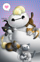 2016 ambiguous_gender anus apricot_(neko_atsume) baymax big_hero_6 black_body black_fur blue_eyes brown_body brown_fur carrying_another closed_eyes crossover digital_drawing_(artwork) digital_media_(artwork) disney domestic_cat dot_eyes felid feline felis feral fur ganache_(neko_atsume) grey_body grey_fur group heart_symbol heterochromia holding_another humanoid in_hand machine mammal marshmallow_(neko_atsume) marvel neko_atsume on_head on_shoulder orange_body orange_fur pattern_background peaches_(neko_atsume) pepper_(neko_atsume) pictographics raised_tail robot shaded simple_background simple_eyes size_difference smile soft_shading sonic_sweeti speech_bubble spooky_(neko_atsume) tabitha_(neko_atsume) tail whiskers white_body white_fur white_whiskers x_anus yellow_body yellow_eyes yellow_fur