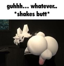 3d 3d_(artwork) 3d_animation 3d_background animated anthro ass ass_jiggle ass_shake balls big_ass big_butt butt_jiggle butt_shake femboy furry furry_only gubby gubby_(roblox) guhg_kemon high_tights loop male meme no_sound no_source penis roblox robloxian shorter_than_10_seconds solo tagme tail_wagging tailwag text video white_body