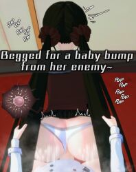 1boy 1girls 3d bookie cross_section danganronpa danganronpa_v3 enemies_having_sex enemies_to_lovers enemies_with_benefits english_text grabbing_hair hair_pull harukawa_maki impregnation koikatsu ouma_kokichi partially_clothed partially_clothed_female partially_clothed_male sex snapchat straight straight_sex twintail_pull vaginal_penetration vaginal_sex