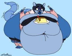 1girls belly_overhang big_ass big_belly big_breast big_lips black_hair cake_slice eating_food fat fat_ass fat_female gigantic_ass huge_ass huge_belly huge_breasts hyper_ass large_ass large_breasts morbidly_obese morbidly_obese_female obese obese_female overweight overweight_female rat rat_ears rat_girl rat_tail skeletal_boy thick_ass thick_thighs unbuttoned_pants xanderdwulfe