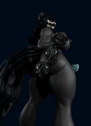 3d 3d_(artwork) absurd_res anal anal_bead_pull anal_beads anal_beads_in_ass anal_sex animal_genitalia animal_penis anthro ass black_body black_hair black_tail blender_(artwork) bodily_fluids bone breasts canine_genitalia canine_penis cum cum_on_penis digital_media_(artwork) genital_fluids genitals glowing glowing_eyes gynomorph hair hi_res intersex intersex_only looking_at_viewer looking_back looking_back_at_viewer lube lube_on_sex_toy mal0 mal0_(species) malo nipples object_in_ass penetration penis scp-1471 scp-1471-a scp-1471-a_(scrag) scp_foundation sex_toy sex_toy_in_ass sex_toy_insertion sharp_teeth side_boob skull skull_head solo tail teeth teknotyk thick_thighs tongue tongue_out