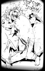 anthro bat_wings blood bodily_fluids bound bravo_(bravobunny) bravobunny canid canine chained chained_cuffs chained_to_floor chains crying cutting drooling female forced genital_fluids gore guro herm hi_res intersex knife knife_play leaking_precum mammal membrane_(anatomy) membranous_wings monochrome precum questionable_consent saliva screaming sharp_teeth solo sweat tears teeth wings wounded