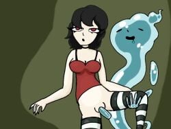 animated bouncing_breasts female gerbillo_aea ghost goth long_socks red_eyes tagme video