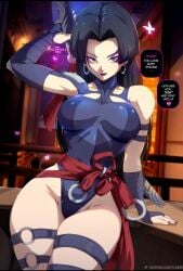 1girls bare_arms bare_legs bare_shoulders bare_thighs big_breasts black_eyes black_hair clothed clothing color english_text felox08 female female_focus female_only hi_res large_breasts light-skinned_female light_skin long_hair looking_at_viewer marvel marvel_rivals mutant psylocke solo solo_female tagme text text_bubble thick_thighs x-men