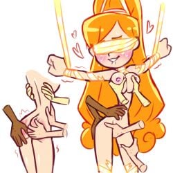 4girls 4some arms_tied beryl_(thousandarms) best_friends bffs blindfold bondage breasts dark-skinned_female dark_skin disembodied_hands fingering_partner fingering_pussy foursome gal_pals golden_ribbon groping groping_ass groping_breasts groping_pussy jude_(thousandarms) light-skinned_female light_skin long_hair mackie_(thousandarms) naked naked_female nipples nude nude_female orange_hair pink_hair ponytail red_hair ribbon ribbon_bondage ribbons short_hair sierra_(thousandarms) squeezing squeezing_ass squeezing_breasts squeezing_butt thousandarms touching unseen_character yuri