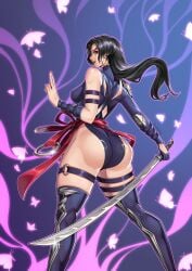 1girls ass ass_focus big_ass big_breasts female female_only marvel marvel_rivals psylocke psylocke_(marvel_rivals) sai_(marvel) thick_thighs treartz vengeance_psylocke