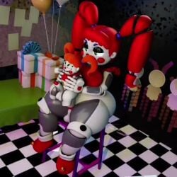 anal animatronic big_ass big_breasts circus_baby_(fnaf) five_nights_at_freddy's futanari oral pearlnsfw plush_baby robot robot_girl tagme video