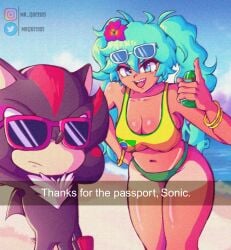 1boy 1girls anthro beach brazil brazilian brazilian_female brazilian_miku crossover female furry hatsune_miku heart human humanoid i_just_love_latinas_sonic latina male mr_quessos mrquessos shadow_the_hedgehog sketchcolor smiling sonic_(series) sonic_the_hedgehog_(series) tagme vocaloid