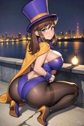 1girls a_hat_in_time aged_up ai_generated ass big_ass big_breasts blue_eyes brown_hair cape civitai detached_collar female female_focus female_only hat_adult hat_kid high_heels hornyboobstard huge_ass huge_breasts large_ass large_breasts leotard light-skinned_female light_skin long_hair looking_at_viewer magician_hat more_at_source oppai pantyhose purple_leotard selfie selfie_pose skindentation sole_female tagme tights voluptuous voluptuous_female