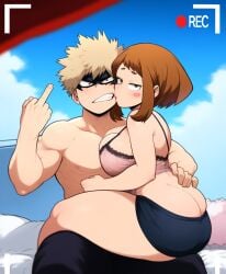 ai_generated artist_name artist_request katsuki_bakugou my_hero_academia ochako_uraraka tagme