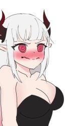 collar demon_girl embarrassed horns large_breasts sad_cat_dance shion_rosenthal tagme video virtual_youtuber