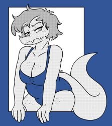 big_breasts breasts cleavage female furry harry_amorós huge_breasts i_wani_hug_that_gator! olivia_(iwhtg) one-piece_swimsuit one_piece_swimsuit tagme thick_thighs wide_hips