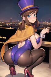 1girls a_hat_in_time aged_up ai_generated ass big_ass big_breasts blue_eyes brown_hair cape civitai detached_collar female female_focus female_only hat_adult hat_kid high_heels hornyboobstard huge_ass huge_breasts large_ass large_breasts leotard light-skinned_female light_skin long_hair looking_at_viewer magician_hat more_at_source oppai pantyhose purple_leotard selfie selfie_pose skindentation sole_female tagme tights voluptuous voluptuous_female