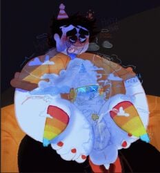 bob_velseb cowgirl_position oc penis rainbow_socks self_insert spooky_month