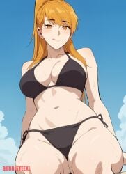 ai_assisted ai_generated bikini black_bikini bubbleteexl side_tie_bikini side_tie_bikini_bottom tales_of_demons_and_gods webtoon webtoon_waifu xiao_ninger