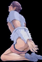 1boy ass azumane_asahi haikyuu!! male_only muscle nipples socks solo tagme underwear undressing