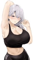 1girls 2024 armpit armpits arumanis bare_armpit bare_armpits bare_belly beauty_mark beauty_mark_under_mouth beauty_spot belly belly_exposed black_clothes black_clothing black_crop_top black_pants blush breasts crop_top exercising exposed_armpit exposed_armpits exposed_belly female female_only female_solo fit_female gym_pants hi_res huge_boobs huge_breasts indonesian mamah_rena mature_female mature_woman midriff milf mommy no_sex november old_woman older_female one_eye_closed one_eye_open pale-skinned_female pale_skin pants raised_arm slight_blush solo_female solo_focus sweat sweat_on_face sweating sweaty_armpit sweaty_armpits twitter_link twitter_user_oc white_background white_hair white_hair_female white_trim