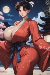 ai_generated asian asian_bimbo asian_female bimbo bythebrokenone hourglass_figure inuyasha kagura_(inuyasha) nai_diffusion paag stable_diffusion voluptuous