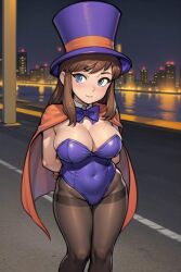 1girls a_hat_in_time aged_up ai_generated ass big_ass big_breasts blue_eyes brown_hair cape civitai detached_collar female female_focus female_only hat_adult hat_kid high_heels hornyboobstard huge_ass huge_breasts large_ass large_breasts leotard light-skinned_female light_skin long_hair looking_at_viewer magician_hat more_at_source oppai pantyhose purple_leotard selfie selfie_pose skindentation sole_female tagme tights voluptuous voluptuous_female