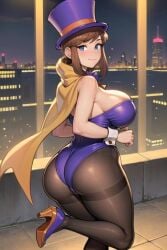 1girls a_hat_in_time aged_up ai_generated ass big_ass big_breasts blue_eyes brown_hair cape civitai detached_collar female female_focus female_only hat_adult hat_kid high_heels hornyboobstard huge_ass huge_breasts large_ass large_breasts leotard light-skinned_female light_skin long_hair looking_at_viewer magician_hat more_at_source oppai pantyhose purple_leotard selfie selfie_pose skindentation sole_female tagme tights voluptuous voluptuous_female