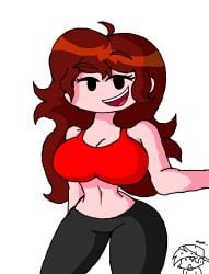 1boy 1boy1girls 1boys 1girls alternate_version_available ass auburn_hair belly big_ass big_ass_(female) big_breasts big_butt big_hips big_thighs black_pants blouse boyfriend_(friday_night_funkin) breasts clothed clothes clothing demon demon_girl eyebrows female female_human female_only fixed_version friday_night_funkin friday_night_funkin_mod fully_clothed fully_clothed_female girlfriend_(friday_night_funkin) hat hips huge_breasts human humanoid long_hair looking_at_viewer marios_madness open_mouth pants red_blouse red_shirt red_top red_topwear resized shaded shading shirt short_shirt simple_background simple_shading sleeveless sleeveless_shirt smile so_cool_gf so_cool_girlfriend solo solo_female streamer_gf_(marios_madness) surprise surprised surprised_expression surprised_face surprised_look thighs topwear white_background white_bodysuit white_skin