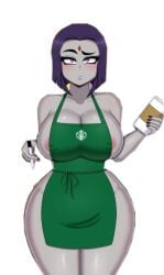 big_boobs big_breasts boobs breasts dc_comics hips hips_wider_than_shoulders huge_boobs huge_breasts large_hips raven_(dc) ruborised starbucks teen_titans thick_thighs thickthighs