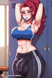 1futa ai_generated ass big_breasts breasts bulge bulge_through_clothing curvy dick erect_penis erection futa_only futadom futanari gym gym_clothes gym_uniform horny horny_futa kinkyra light-skinned_futanari light_skin looking_at_viewer panties penis penis_bulge skinny_futanari solo_futa standing veins_on_dick veiny_penis