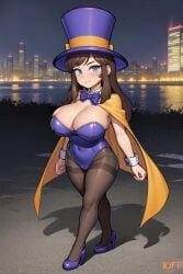 1girls a_hat_in_time aged_up ai_generated ass big_ass big_breasts blue_eyes brown_hair cape civitai detached_collar female female_focus female_only hat_adult hat_kid high_heels hornyboobstard huge_ass huge_breasts large_ass large_breasts leotard light-skinned_female light_skin long_hair looking_at_viewer magician_hat more_at_source oppai pantyhose purple_leotard selfie selfie_pose skindentation sole_female tagme tights voluptuous voluptuous_female