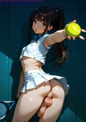 1boy ai_generated anus ass ass_focus balls basehentaiai femboy otoko_no_ko penis trap yaoi