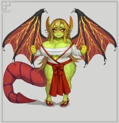 anime character_design demon_girl dragon dragon_girl goblin goblin_girl goblins japan japanese japanese_girl monster original_character sakura_wars waifu