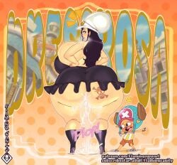 1boy 1boy1girl 1girls 2024 absurd_res anthro artist_name ass black_hair breasts cum cum_in_pussy curvy curvy_figure dripping dripping_cum female flamingsanity hips huge_ass huge_breasts huge_thighs long_hair looking_back looking_down male nico_robin one_piece reindeer shocked size_difference smaller_male sunglasses sunglasses_on_head tattoo tattoo_on_butt thick_thighs thighs tony_tony_chopper voluptuous wide_hips