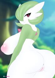 alternate_version_at_source alternate_version_available anus ass ass_focus big_breasts gardevoir huge_breasts inverted_nipples looking_at_viewer looking_back pink_eyes pokémon_(species) pokemon pokemon pokemon_(species) pussy sawavhs sawavhs_(artist) smile smiling smiling_at_viewer vagina watermark