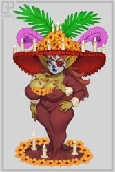 character_design dia_de_los_muertos digital_art dnd fan_art fantasy fantasy_character genpic gobbo goblin goblin_girl goblins halloween mexican mexico mythology original_character