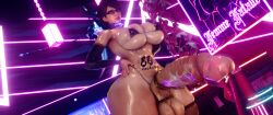 bayonetta big_breasts big_penis cock_ring condom_on_penis curvy_female fouetty1 futanari muscular thick_thighs thong