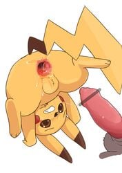 after_sex animal_genitalia anus ass_up backsack balls blush censored clenched_teeth cum cum_string disembodied_penis duo feral gaping gaping_anus handstand ineffective_censorship male mammal manmosu_marimo nintendo penis pikachu pokemon pull_out rodent sheath simple_background solo_focus spread_legs spreading teeth upside-down video_games white_background yaoi