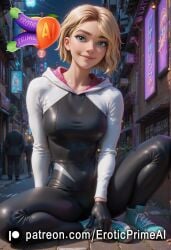 1girls ai_generated ass ass_bigger_than_head ass_cleavage ass_focus big_butt blonde_female blonde_hair blue_eyes breasts eroticprimeai female female gwen_stacy gwen_stacy_(spider-verse) hips latex latex_clothing latex_gloves latex_suit marvel marvel_comics medium_breasts patreon_username short_hair small_breasts spider-man:_across_the_spider-verse spider-man:_into_the_spider-verse spider-man_(series) suit teenage_girl teenager thick_ass thick_thighs thighs white_body