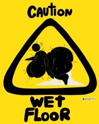 after_sex bbw excessive_cum hyper_ass just_coffee leaking_cum leaning_forward leaning_on_object tagme warning_sign warning_sign_person