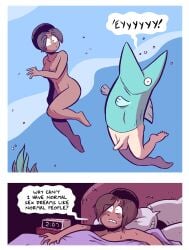 1boy 1girls ass balls breasts female male penis saucycomics tagme